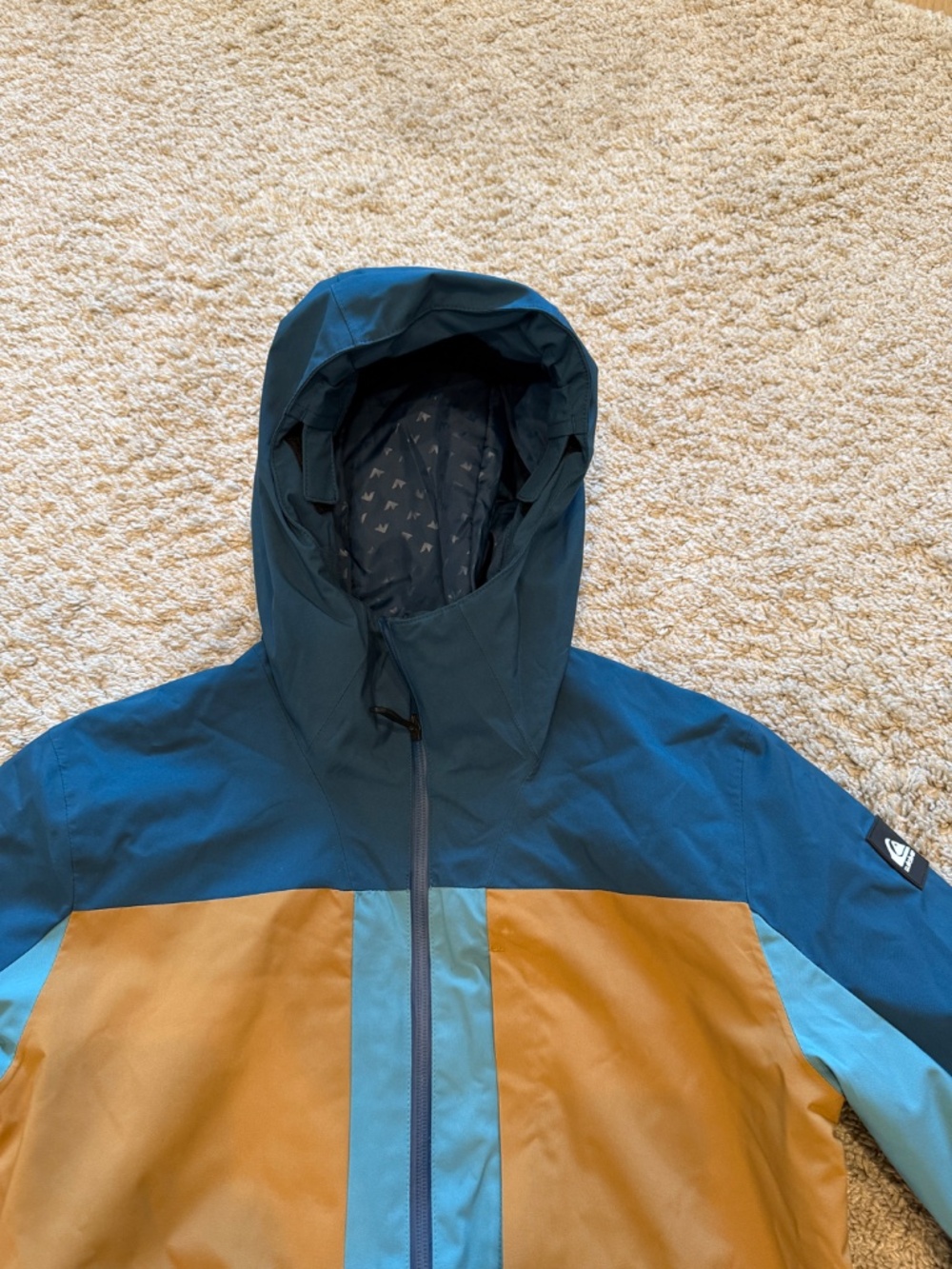 Quiksilver Boys 14 L DryFlight 15K Snowboard Ski Jacket Colorblock - Picture 2 of 13